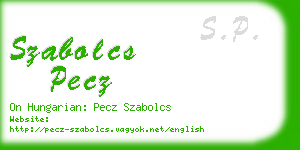 szabolcs pecz business card